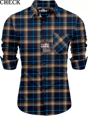 DHEEMHI Men Checkered Formal Multicolor Shirt