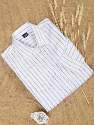 Hoop Boys Striped Casual White Shirt