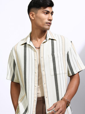 LOCOMOTIVE Men Striped Casual Multicolor Shirt