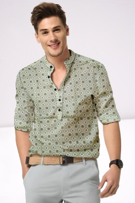 ALVIN ENTERPRISE Men Solid Casual Green Shirt