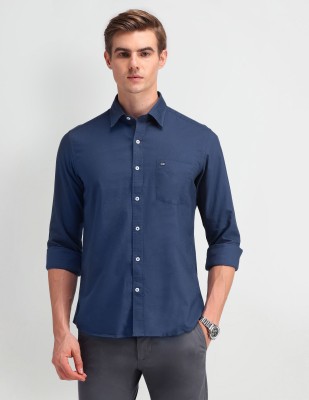 Arrow Sport Men Self Design Casual Blue Shirt