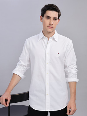 TOMMY HILFIGER Men Solid Casual White Shirt