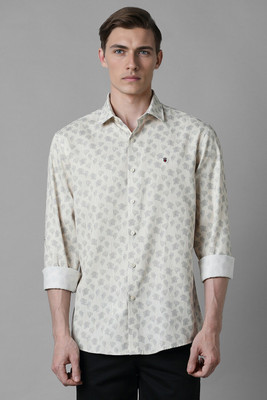 LOUIS PHILIPPE Men Printed Casual Cream Shirt