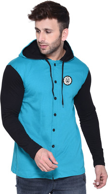BEYOU FASHION Men Self Design Casual Black, Light Green Shirt