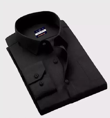 CHEAPSHIRTS Men Solid Formal Black Shirt