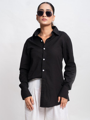 SVK Etail Women Solid Casual Black Shirt