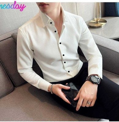 Vastram Creation Men Solid Formal White Shirt