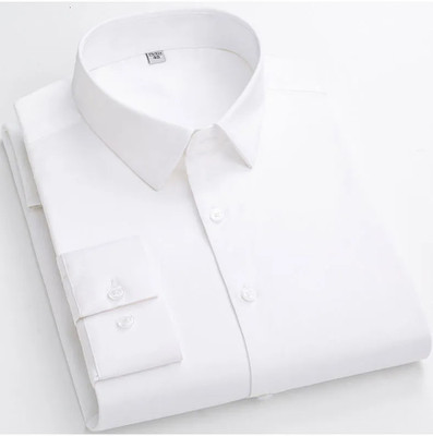 JINIK Men Solid Formal White Shirt