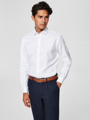 SELECTED HOMME Men Solid Formal White Shirt