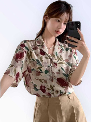 KALLAXI Women Printed Casual Multicolor Shirt