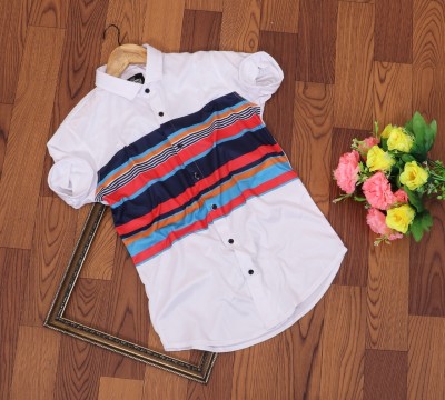 Gela Fashion Men Striped Casual Multicolor Shirt