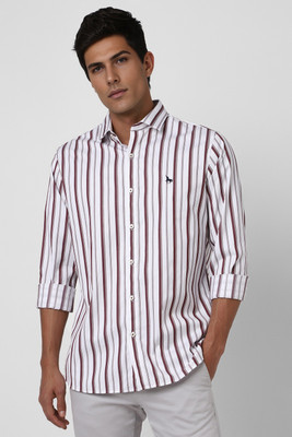 VAN HEUSEN Men Striped Casual White Shirt