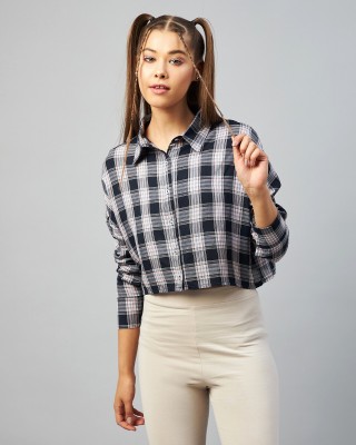 Chimpaaanzee Women Checkered Casual Multicolor Shirt