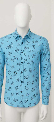 AAROOH Men Checkered Casual Blue, Grey Shirt