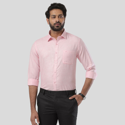 Ariser Men Solid Casual Pink Shirt