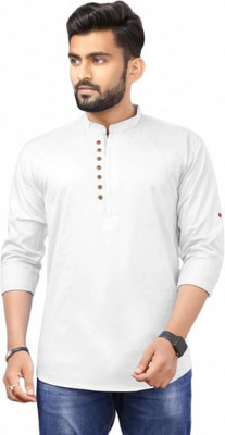 Vilantra Fashion Men Solid Casual White Shirt