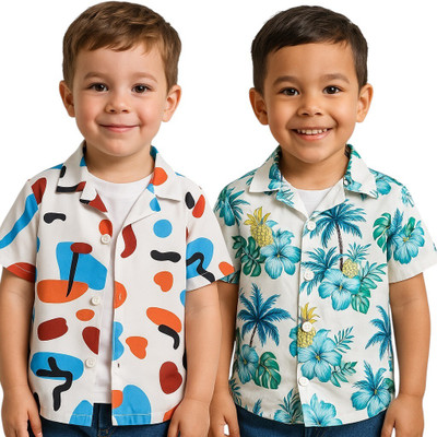 Maitri Fashion Baby Boys Printed Casual Multicolor Shirt(Pack of 2)