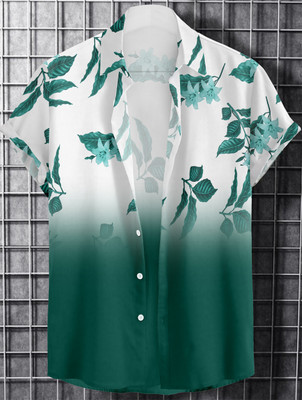 DHAMELIYA ENTERPRISE Men Printed Casual Green Shirt