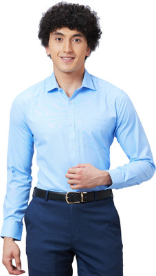 PARK AVENUE Men Self Design Formal Light Blue Shirt