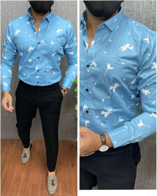 DISHANK CREATION Men Printed Casual Green Shirt