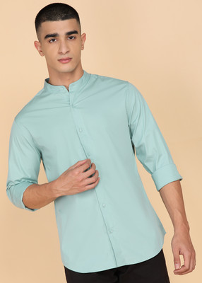 United Colors of Benetton Men Solid Casual Light Blue Shirt