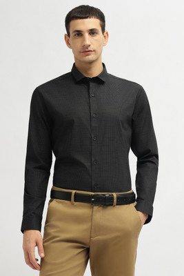 PETER ENGLAND Men Printed Formal Black Shirt