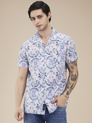 BEING HUMAN Men Printed Casual Grey Shirt