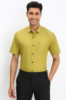 Allen Solly Men Self Design Formal Green Shirt