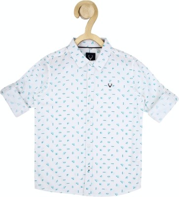 Allen Solly Boys Printed Casual White Shirt