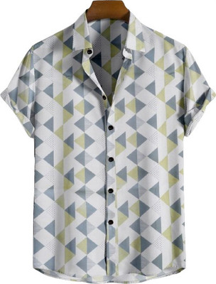 ISUEL FABS Men Solid Casual Cream Shirt