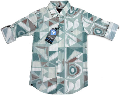 Havok Kids Boys Printed Wedding Light Blue Shirt