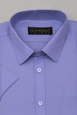 BlackLilly Men Solid Formal Blue Shirt