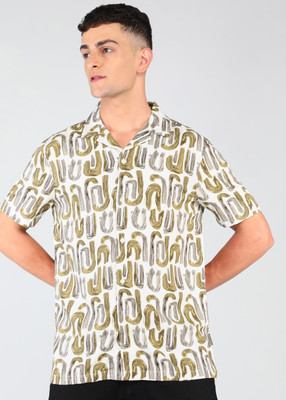 FLYING MACHINE Men Printed Casual Green Shirt