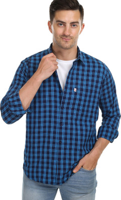 Ayansh Denix Men Solid Casual Dark Blue, Light Blue Shirt