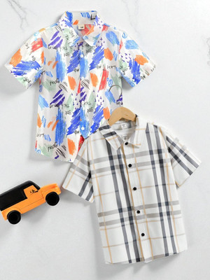 KHODAL TRENDZ Boys Printed Casual Multicolor Shirt