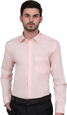 CANTABIL Men Solid Formal Pink Shirt