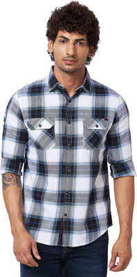 Spykar Men Checkered Casual Multicolor Shirt