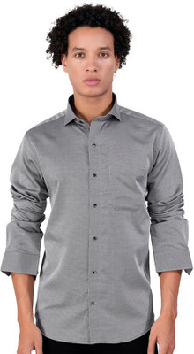 french crown Men Solid Casual Grey Shirt