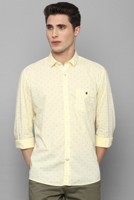 LOUIS PHILIPPE Men Printed Casual Yellow Shirt