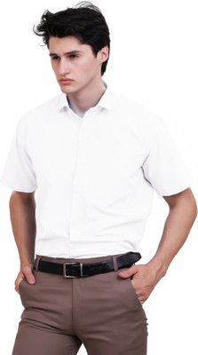 Appel Touch Men Solid Formal White Shirt