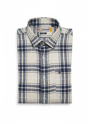 Modernity Men Color Block Casual Beige, Blue Shirt