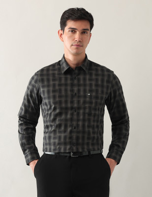 Arrow Sport Men Checkered Casual Black Shirt