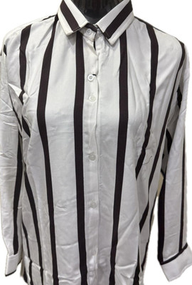 RS FASHION Women Striped Casual White Shirt