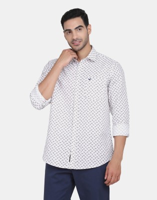 Blackberrys Men Printed Casual White Shirt