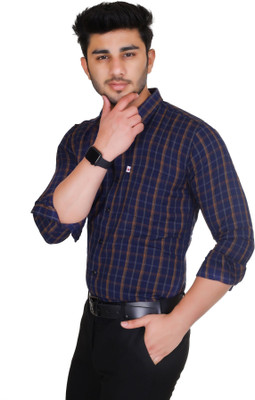 Trending Ayansh Men Solid Casual Blue Shirt