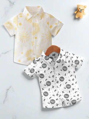 KHODAL TRENDZ Boys Printed, Checkered Casual Multicolor Shirt(Pack of 2)