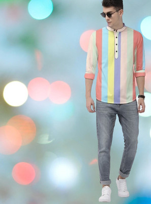 isuelfeb Men Solid Casual Red Shirt