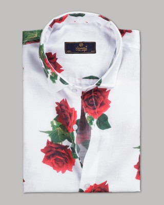 SHANNON FASHION Men Printed Casual White, Red, Green Shirt