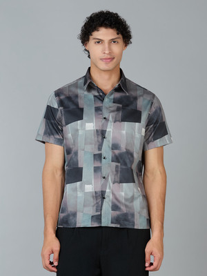 Mark & Albert Men Printed Casual Purple Shirt