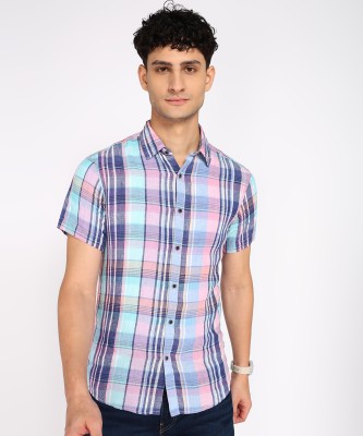 Pepe Jeans Men Checkered Casual Pink Shirt